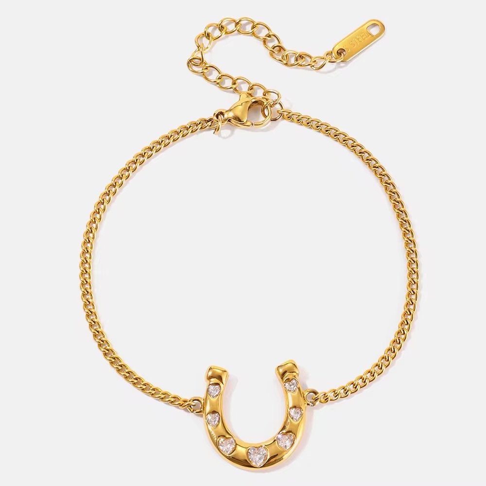 18K Gold Plated Horseshoe Bracelet